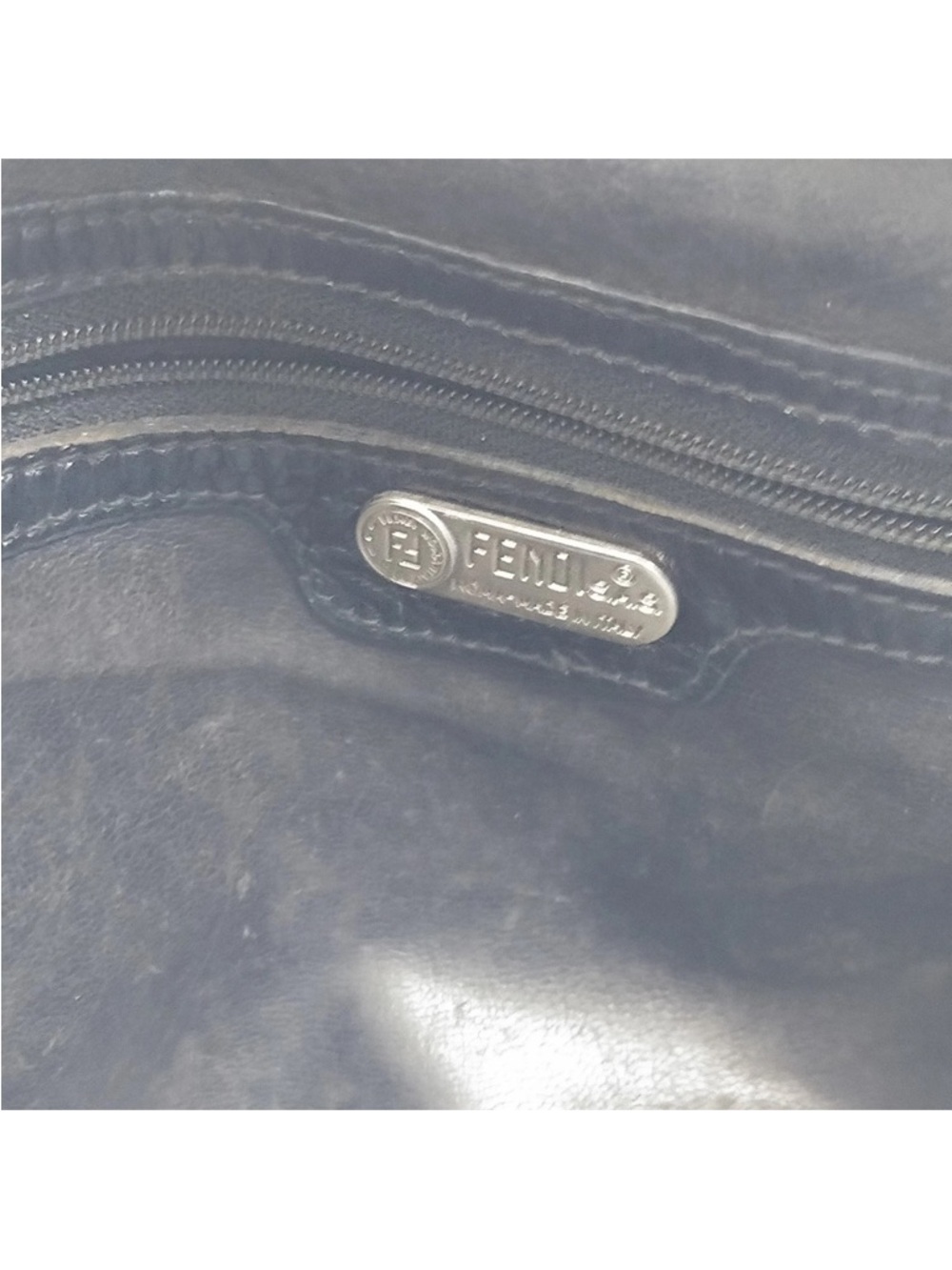 Fendi Black Woven Leather Satchel Handbag - Picture 7 of 9